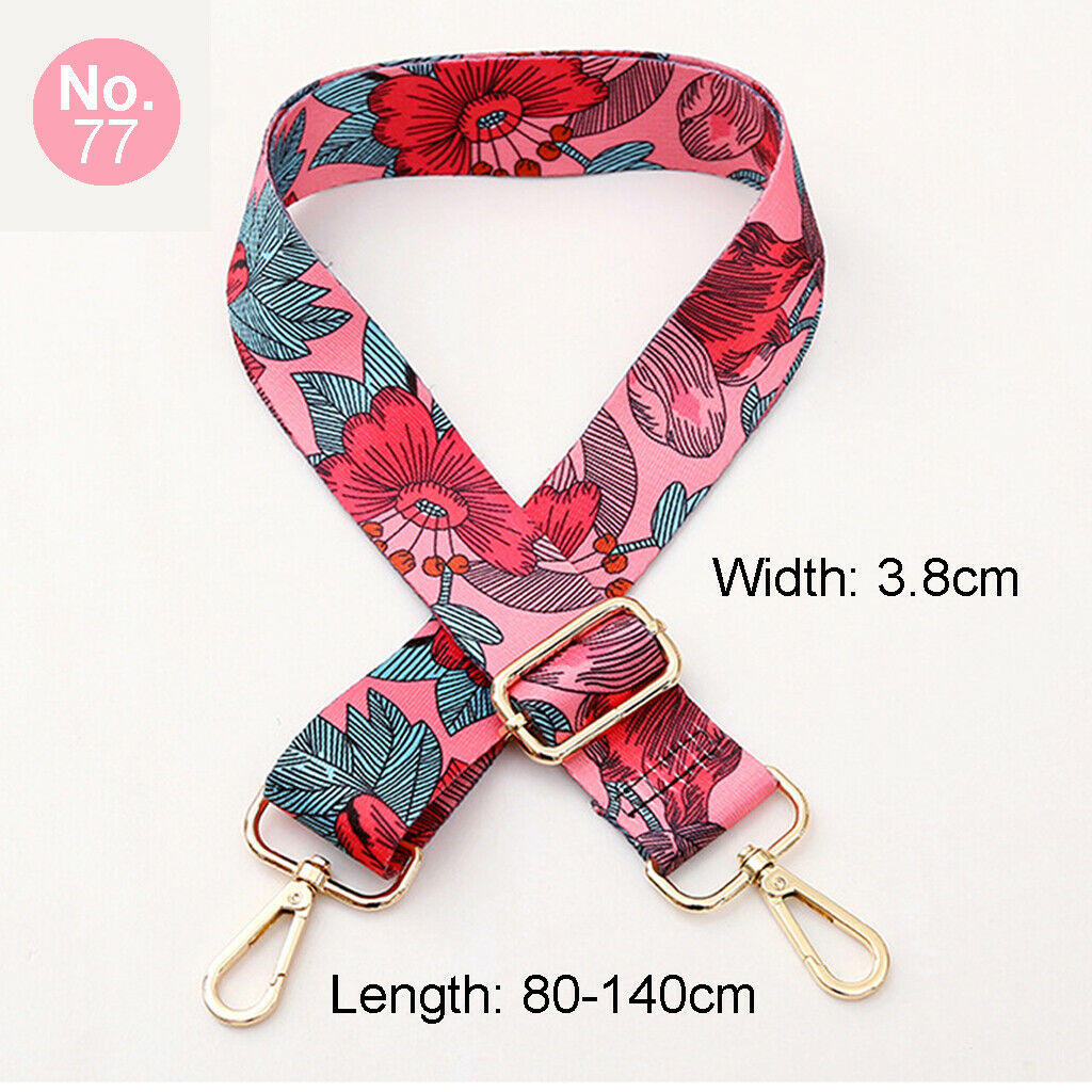 2x Fashion Canvas Bag Strap Shoulder Messenger Bag Adjustable Belt 140cm