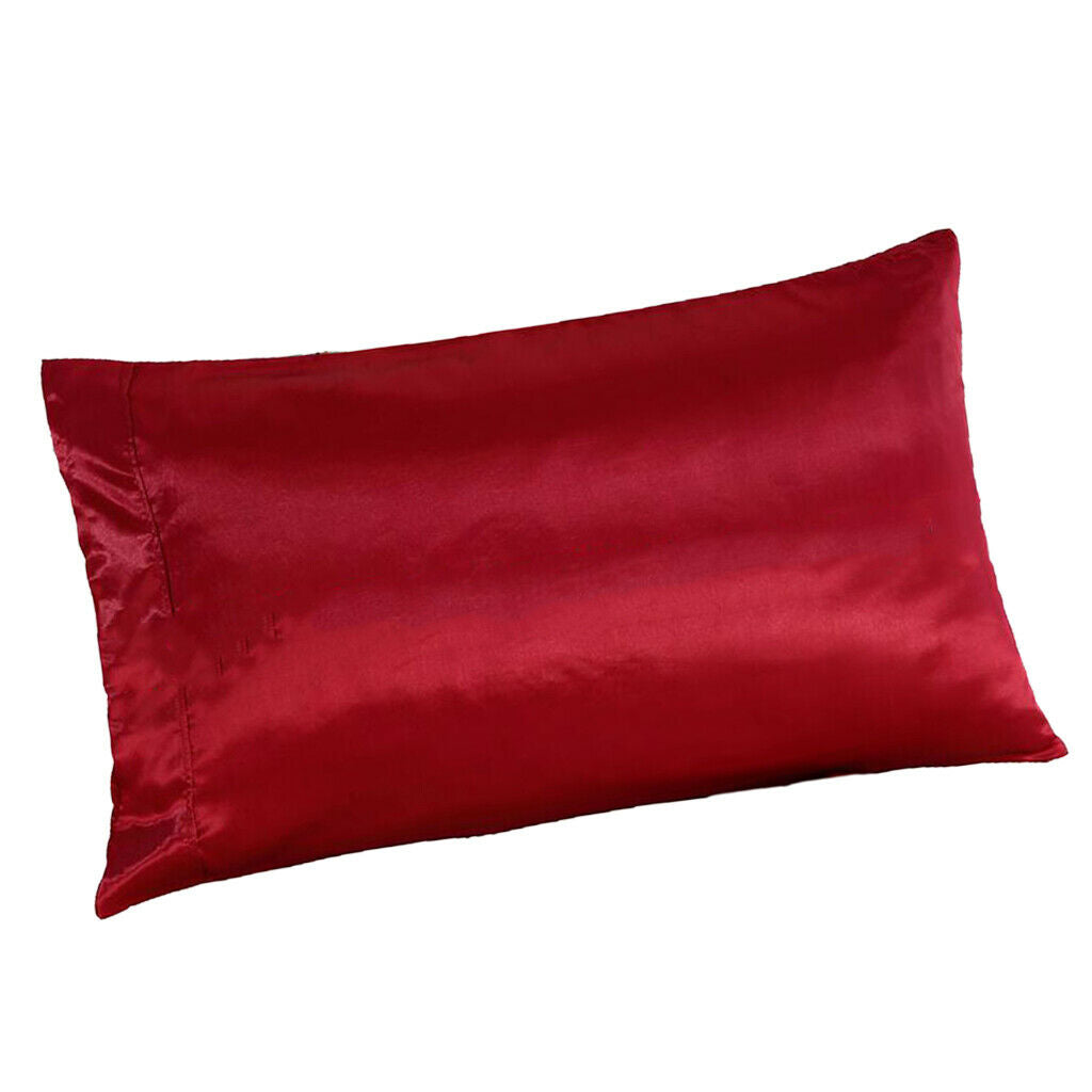 Faux Silk Satin Pillowcase 50*76cm Red