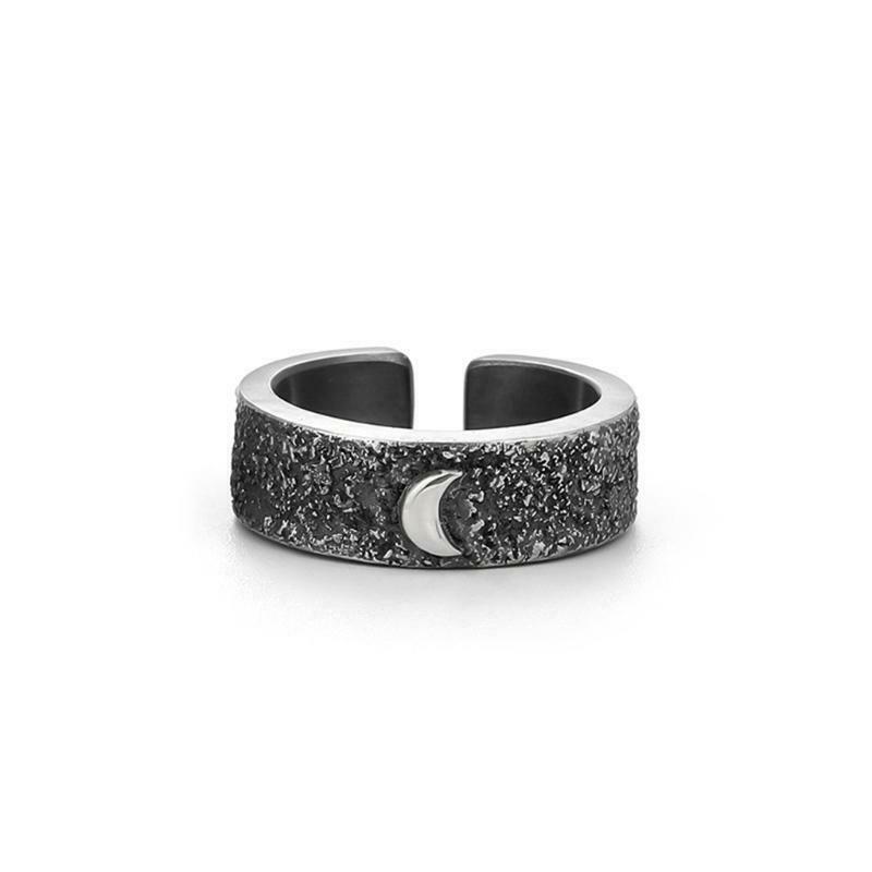 Simple Moon Sun Couple Rings for Lover's Fashionable Wedding Anniversary Gift