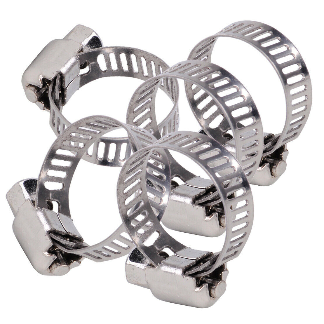 20x 1/2"-3/4" Adjustable Stainless Steel Drive Hose Clamp Clip Fuel Line Worm An
