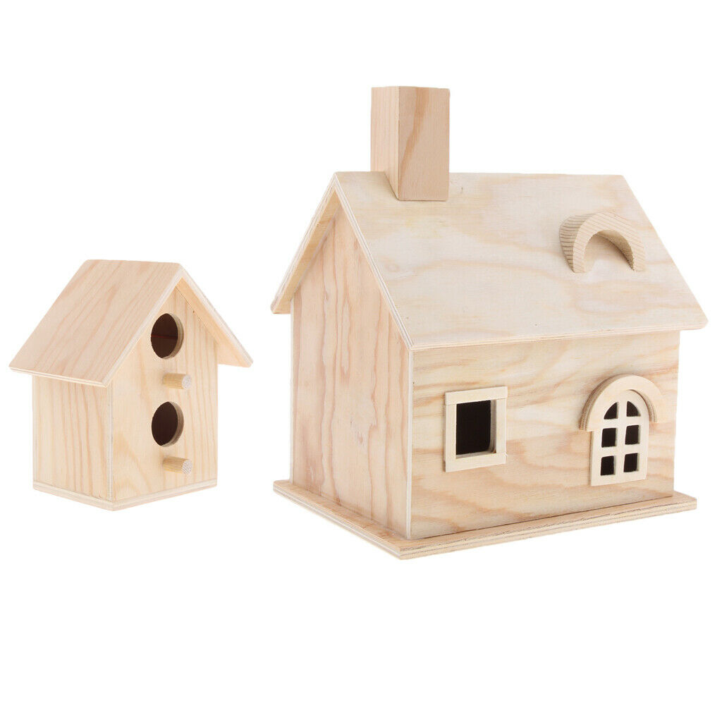 Bird Nest Box Bird House Budgie Wood Breeding Box Cabin for Lovebirds Parrotlets