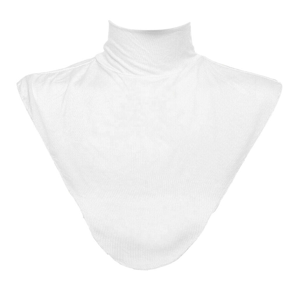 2x Womens Islamic Muslim False Collar Turtleneck Top Half Blouse Casual