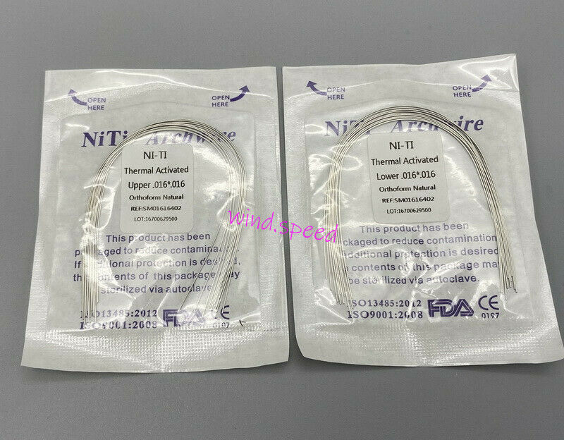 10packs Dental Arch Wire Thermal Activated Niti Rectangular Natural 16X16 U&L
