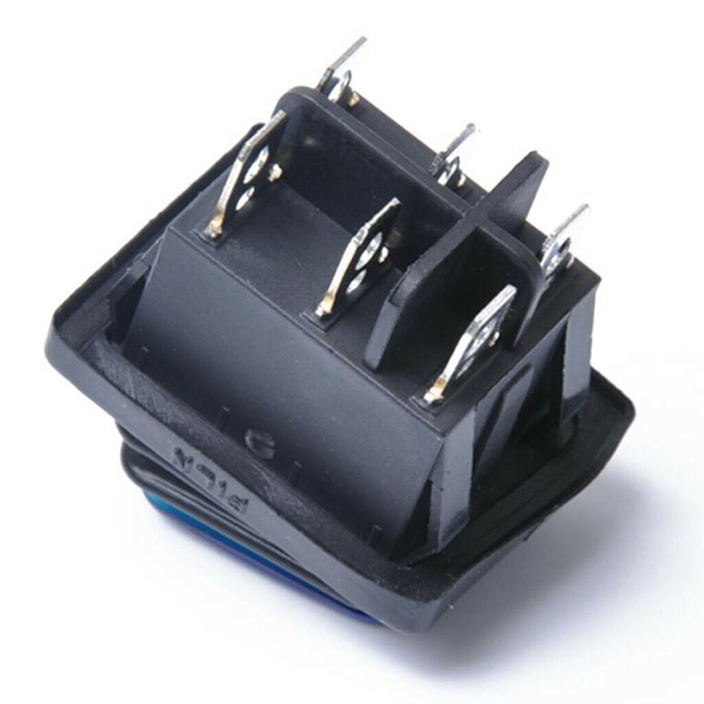 2pcs Blue Green 6 Pin on / Off / on Rocker Switch with