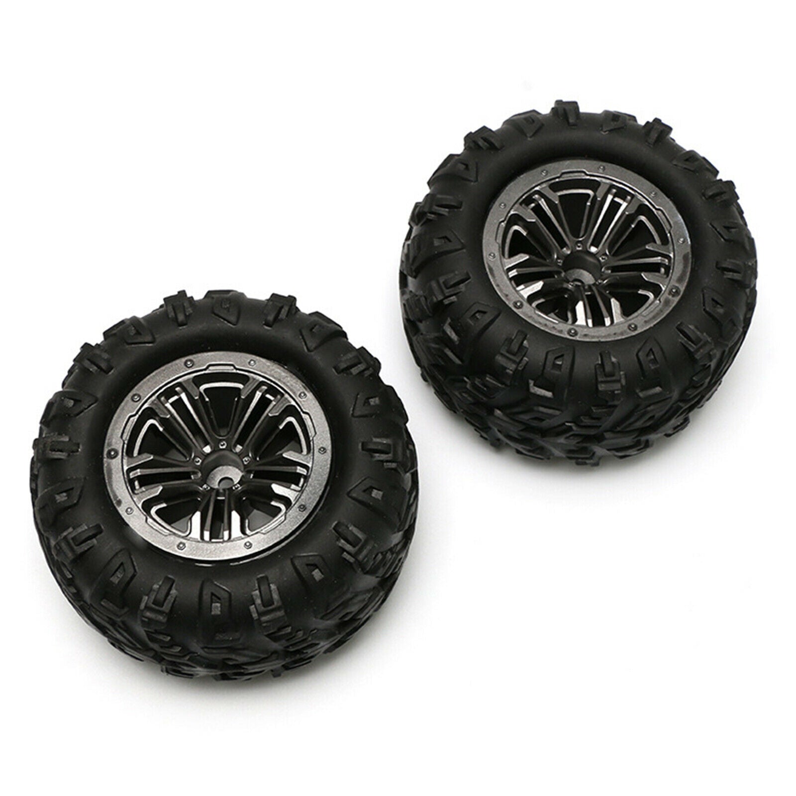 RC Car Rubber Tyres with Wheel Rims for Wltoys 12428 12423 1:12 RC Crawler