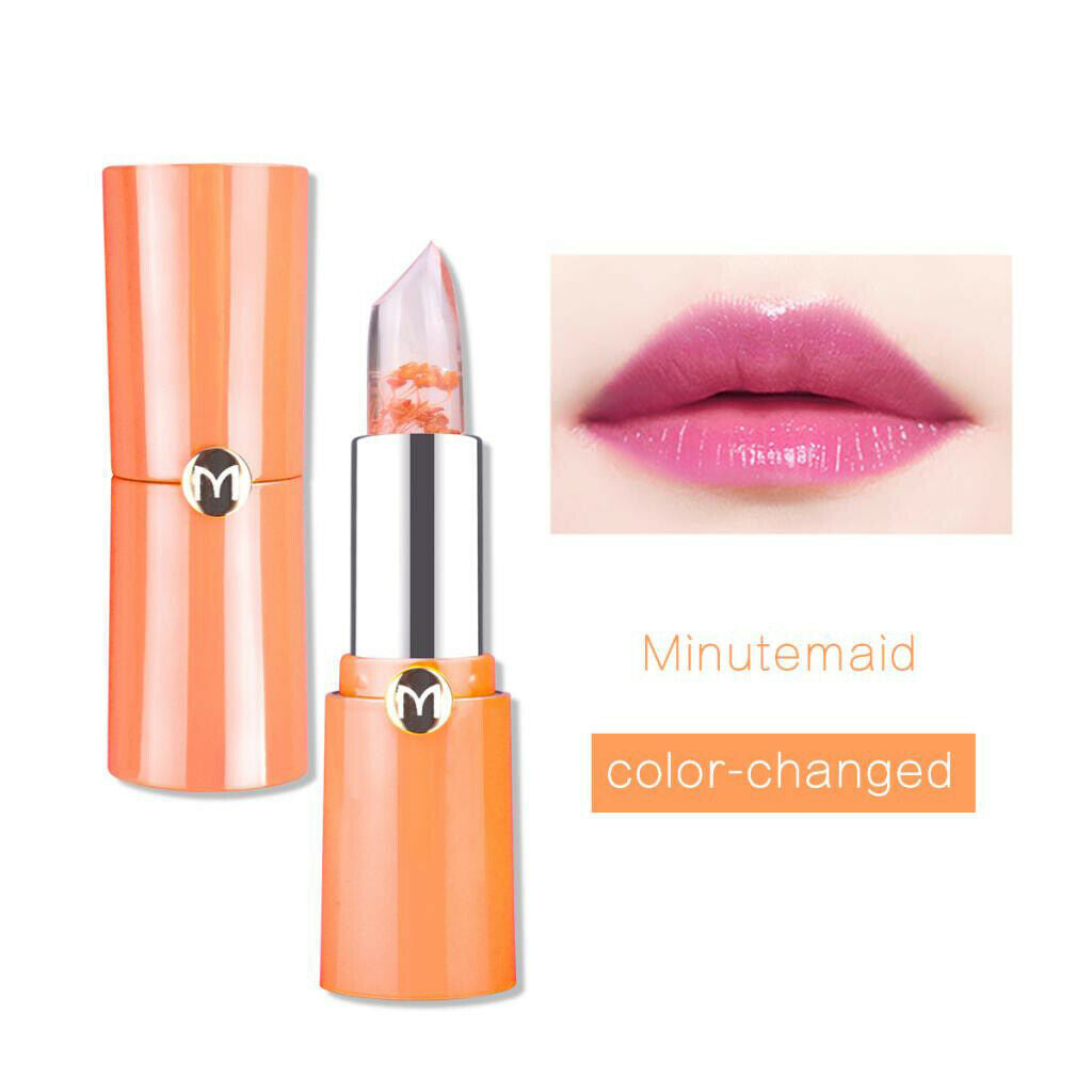 3 Shades DRY FLOWER Clear Jelly Temperature Change Color Lipstick Pink Shade