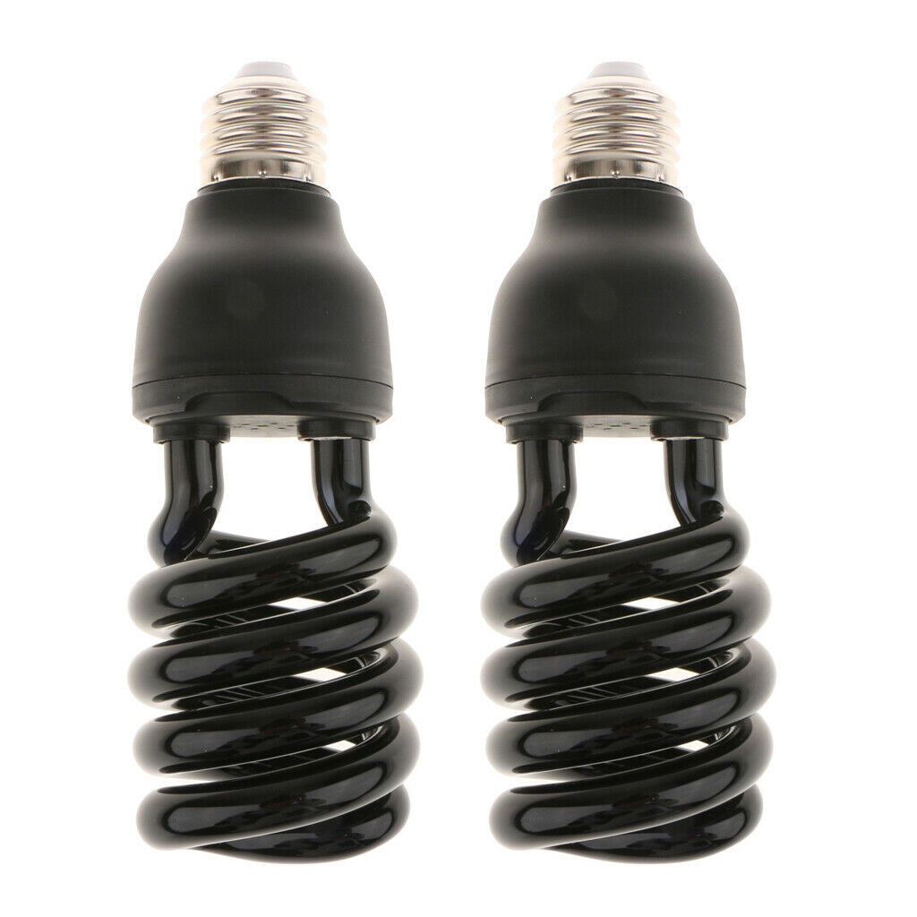 2x 12V Ultraviolet Blacklight Bulb Fluorescent Lightbulb Spiral Type - 30W