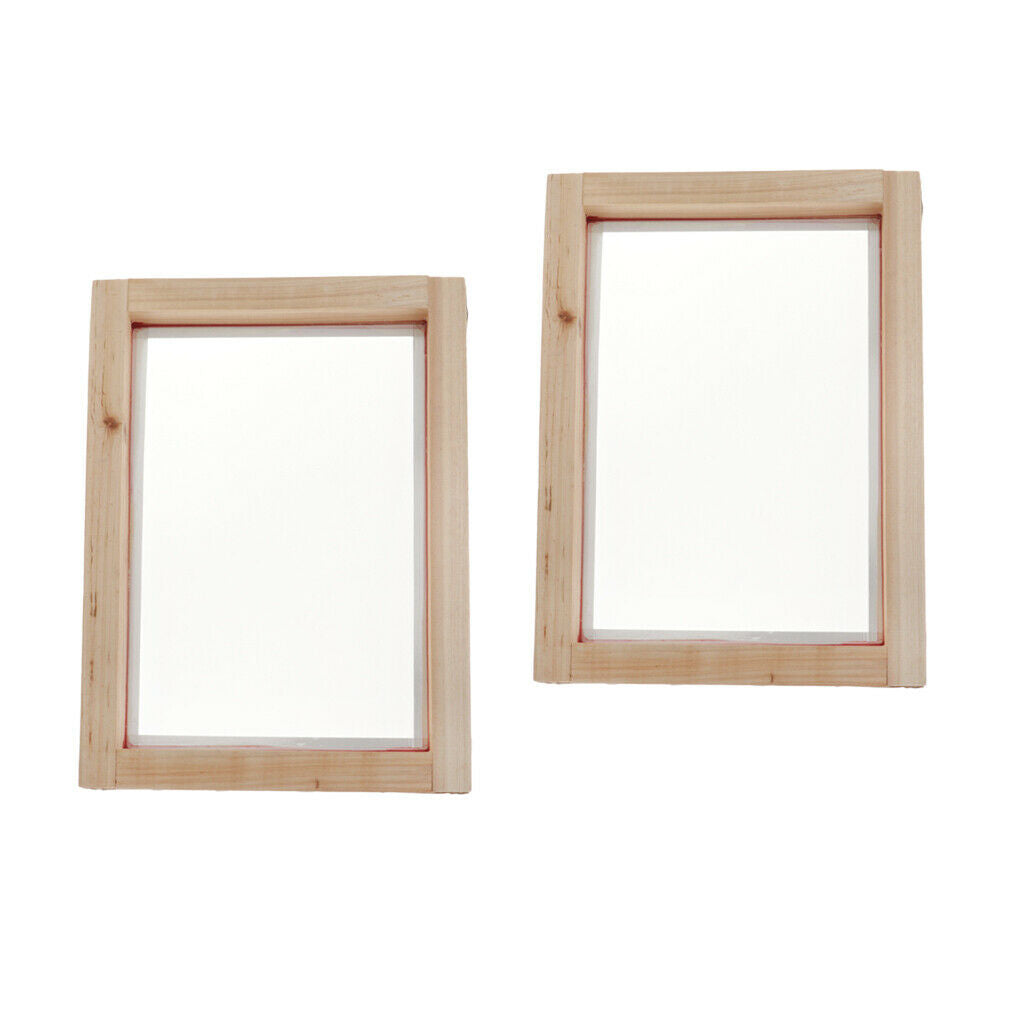 Screen Printing Frames w/ Natural Wooden Frame for Screen Printing Kits
