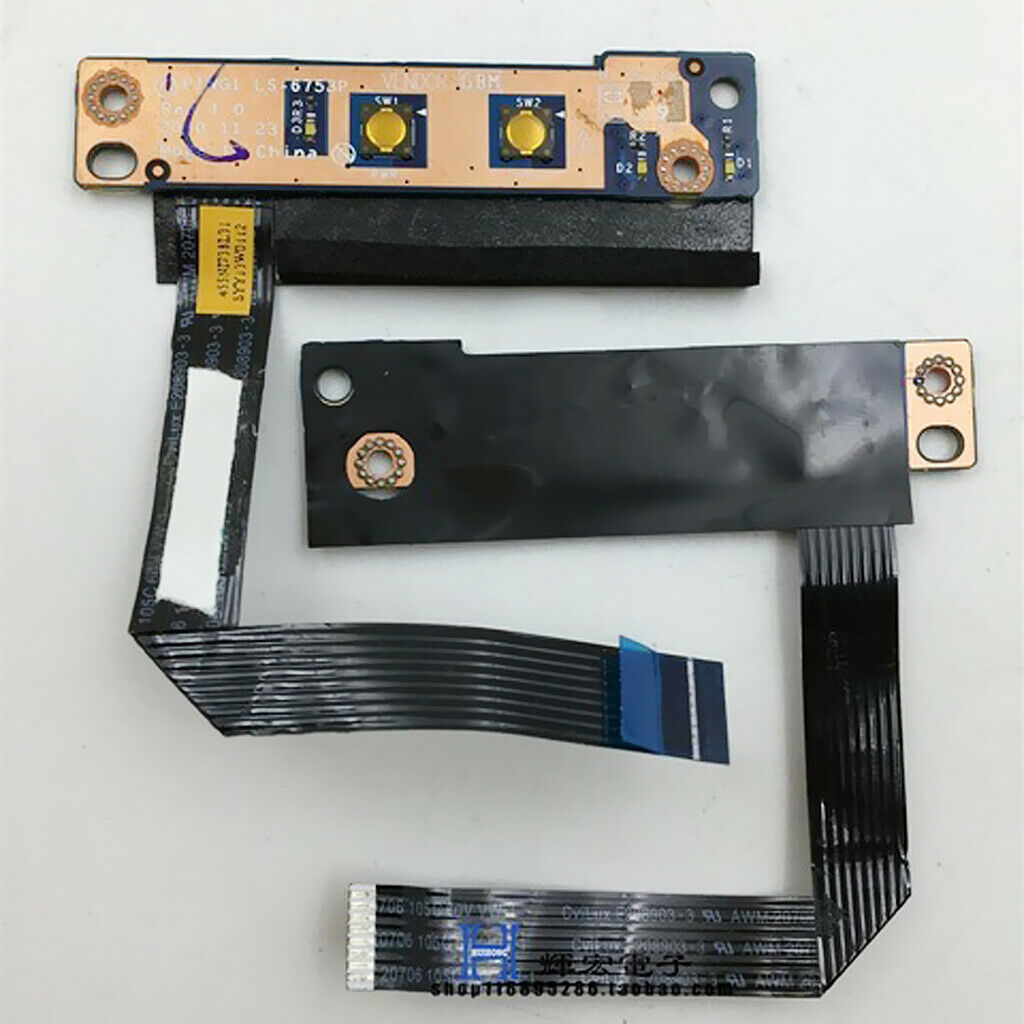LS-6753P Power ON/OFF Switch Button Board with Cable for Lenovo   G575 Laptop