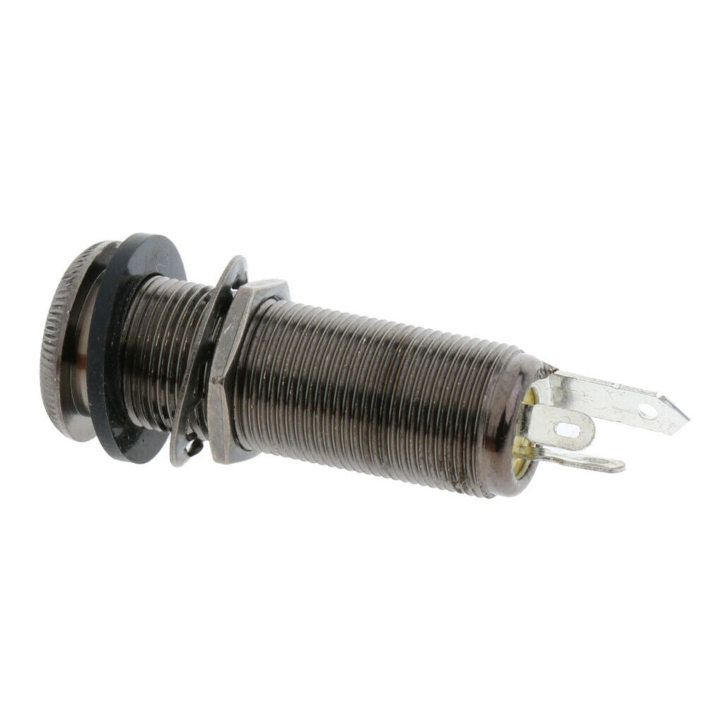 Electric Guitar Bass 1/4" Cylinder Threaded End Pin Output/Input Jack Socket