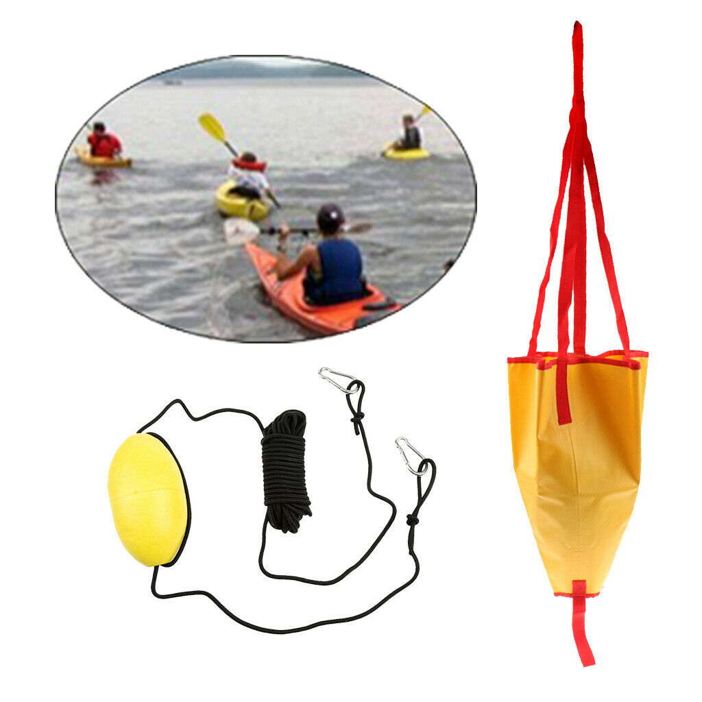 18 Inch Drift Sock with 30ft Throw Tow Line Sea Brake Kit for Yacht Kayak