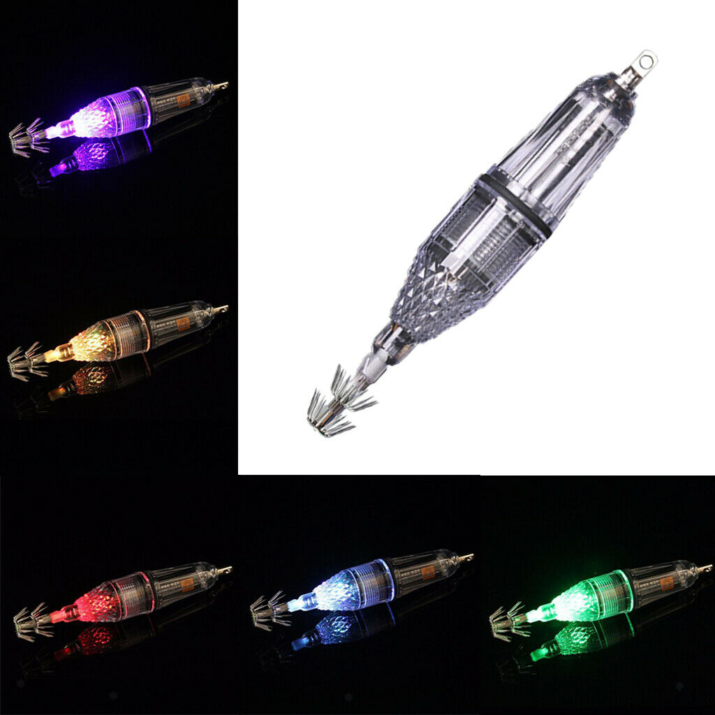 2X Luminous Octopus Squid Jig Hook 12cm Saltwater Fishing Lure Bait Red