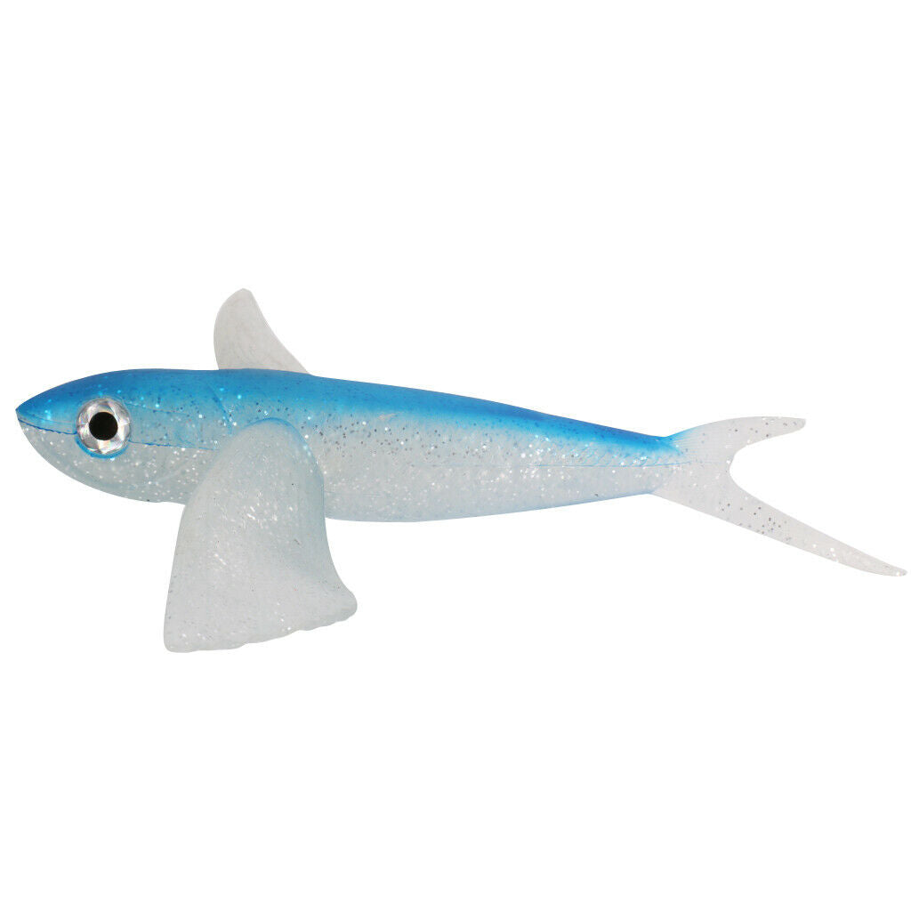 Sea Fishing 1 PCS Bionic Blue Wings Fish Soft 22cm PVC Bait Lure Crankbaits