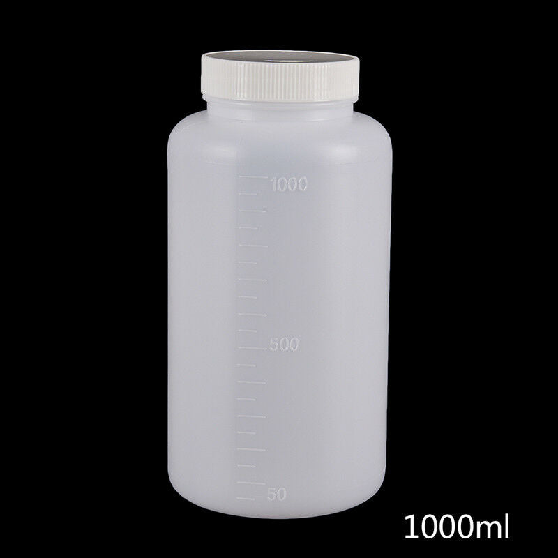 1000ml clear plastic cylinder shaped chemical storage reagent sample bottl.l8