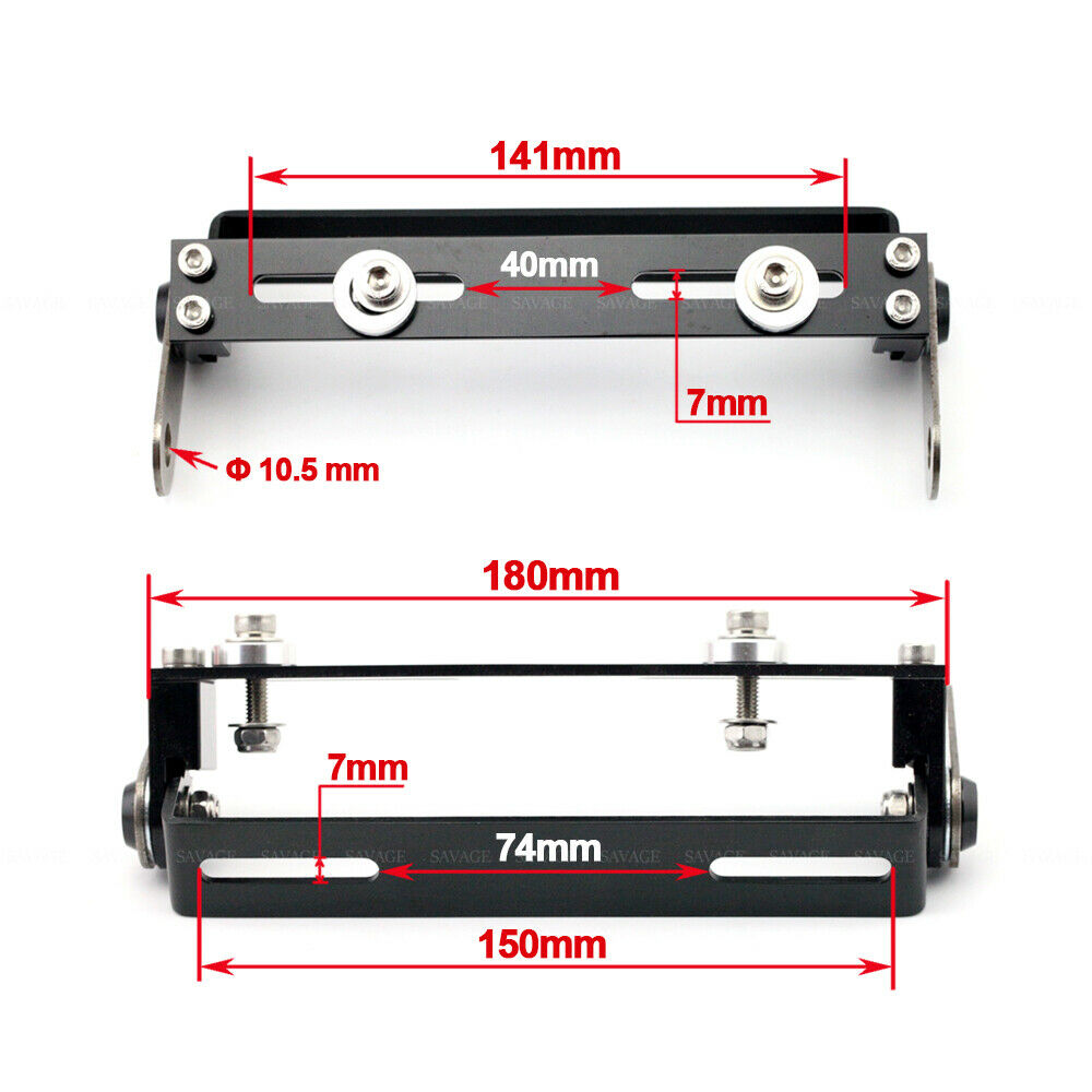 180-degree Angle Adjustable Motorcycle Universal Tail Tidy License Plate Holder