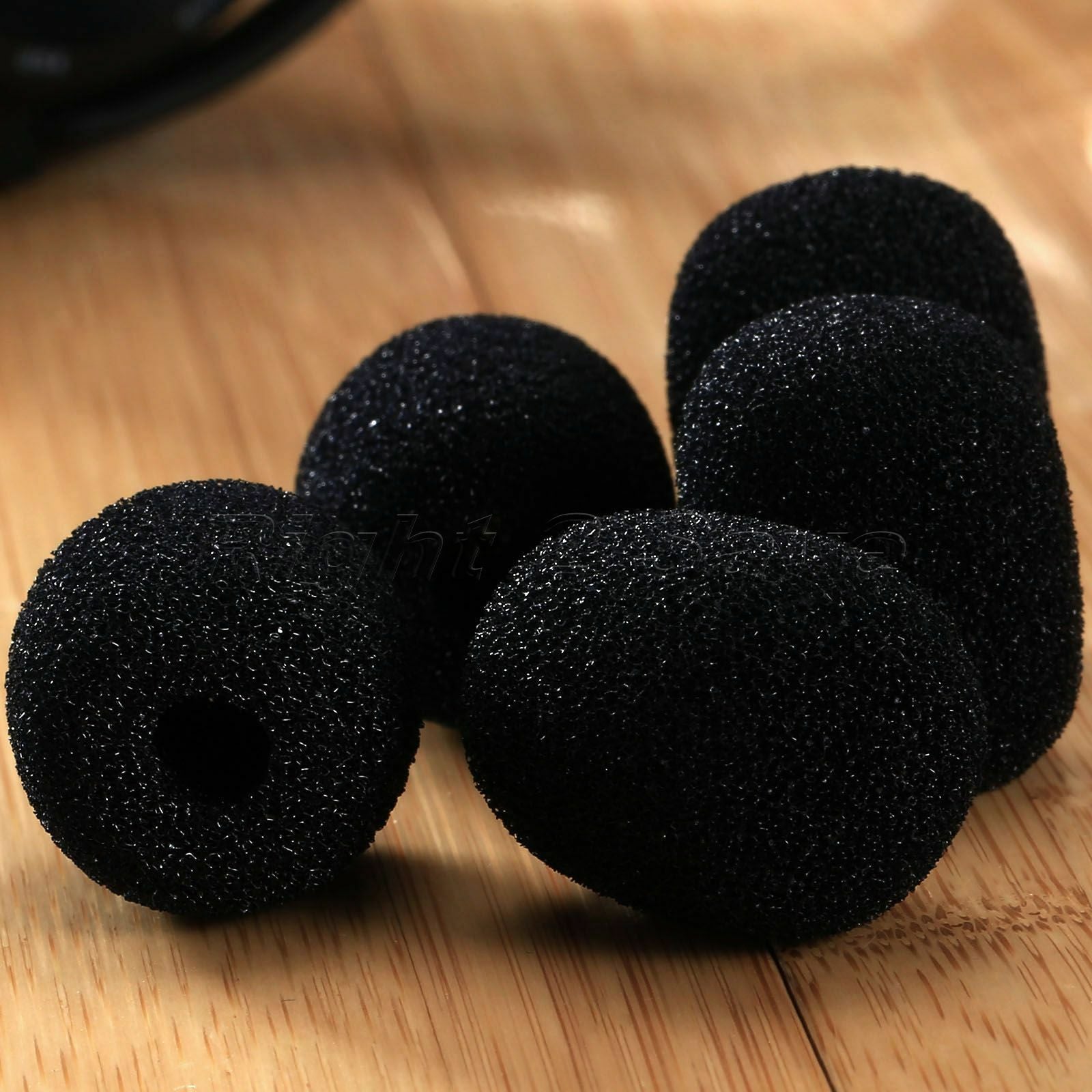 5 Pcs Black Stage Tie Clip Microphone Headset Windscreen Foam Mic Cover 6mm Dia