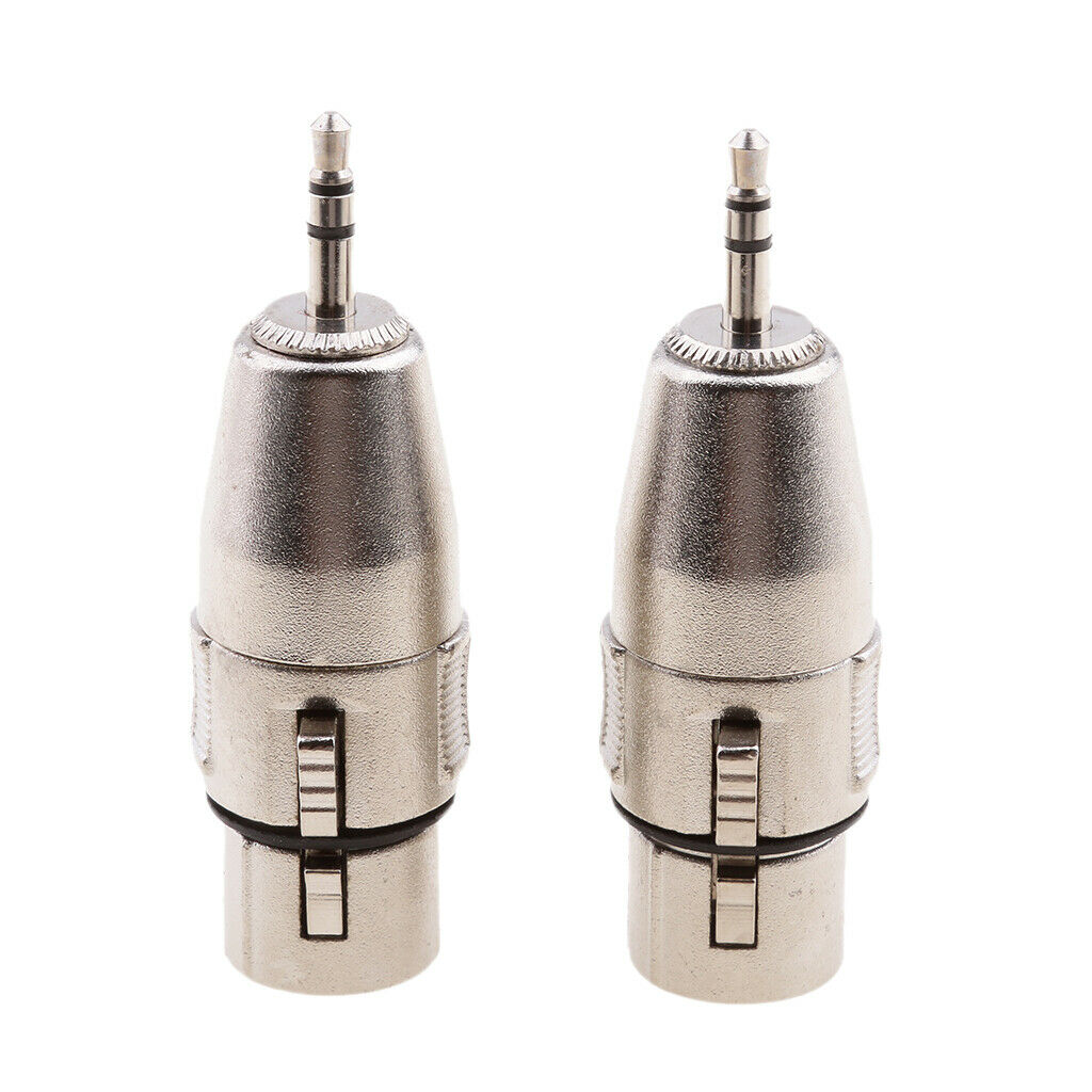 2 pieces. 3.5mm 1/8 '' TRS To 3 Pin XLR Feamle Connector Microphone Audio