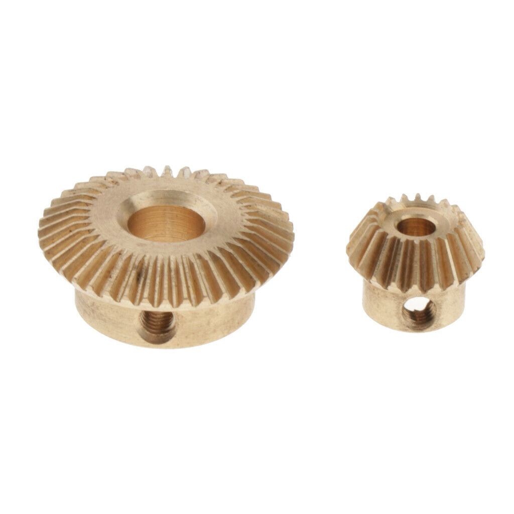 2Pieces 0.5 Modulus Copper Bevel Gear Bevel Wheel Heavy Duty Accessories