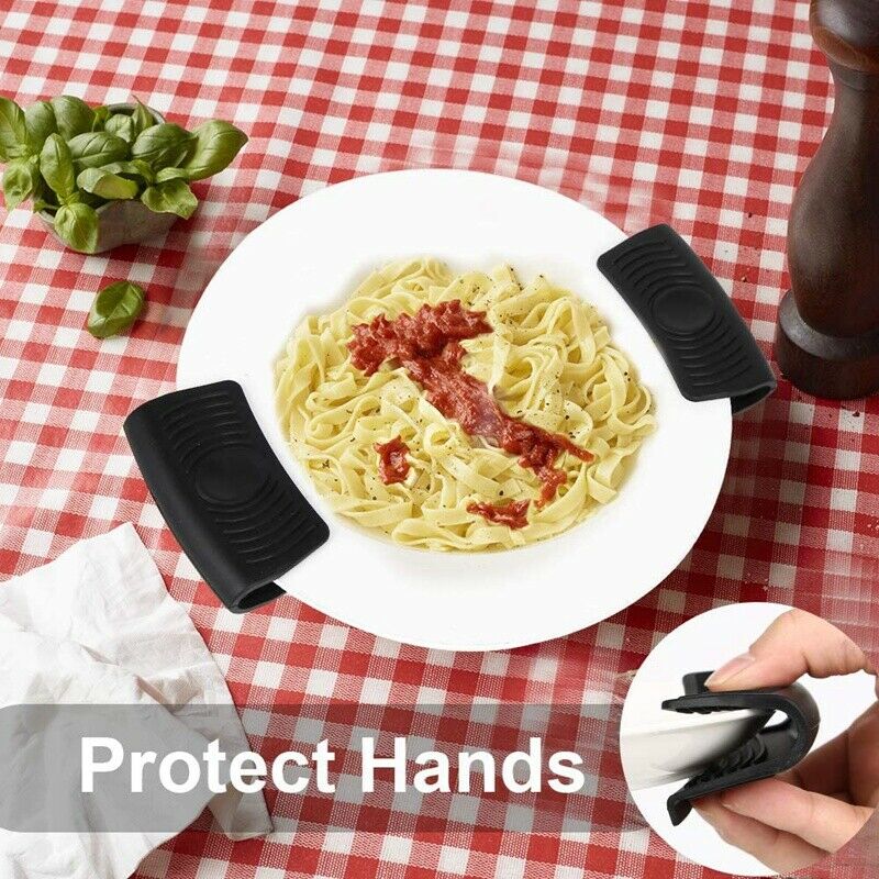 5Pcs Silicone Hot Handle Holder Cast Iron Skillet Holders Cover Non Slip PotX9E4