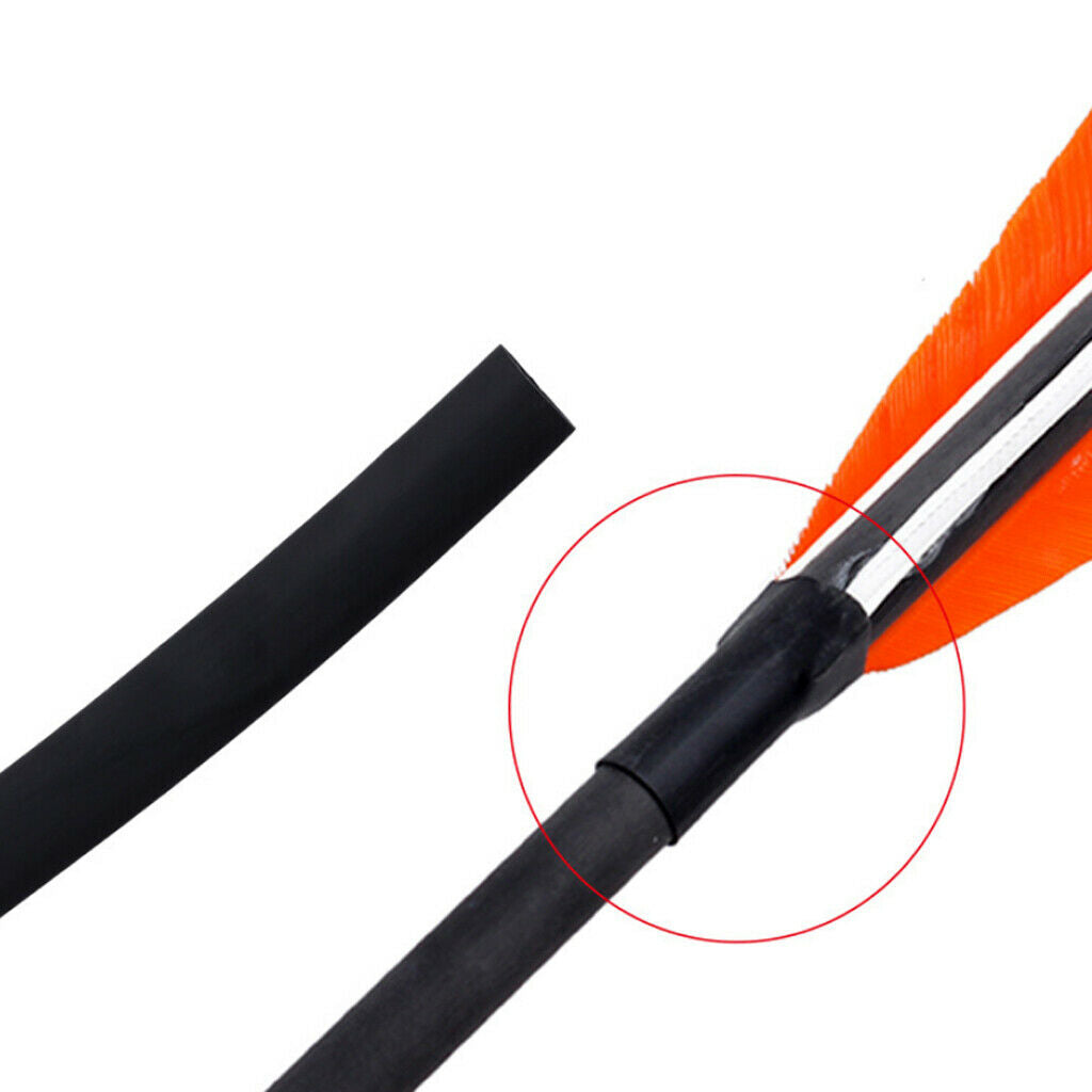 1M Archery Feather Protector Fletching Arrow Wrap Tube Tubing DIY Tool Black