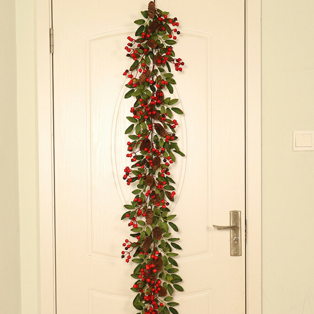 Christmas Fireplace Garland Artificial Wreath Decoration Xmas Door Wreath 1.8M