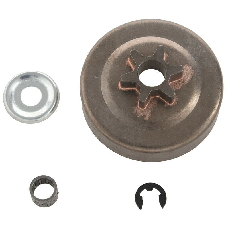 3/8 6T Clutch Drum Sprocket Washer E-Clip Kit For Stihl Chainsaw 017 018 021 0O9