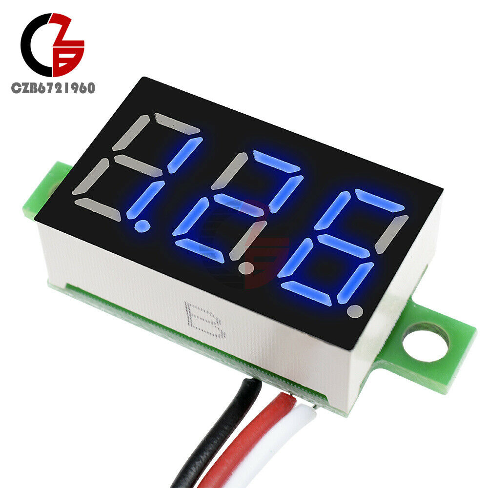 5PCS DC 0-30V 3-Wires 0.36 inch LED Panel Voltage Meter 3Digit Display Voltmeter