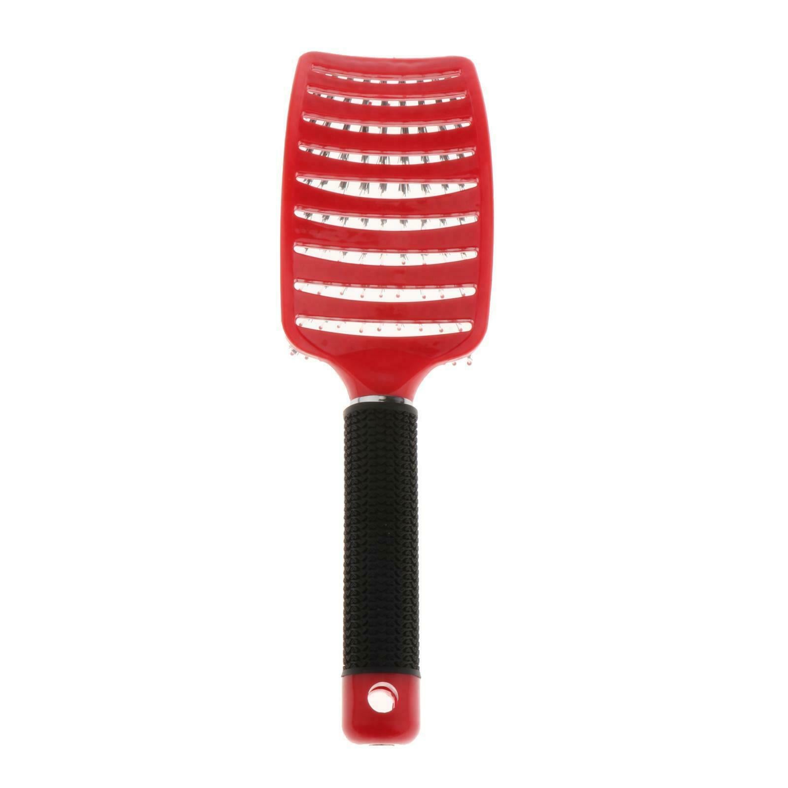 2x Salon Bristle Hair Styling Massage Vent Paddle Comb+Hair Dryer Diffuser
