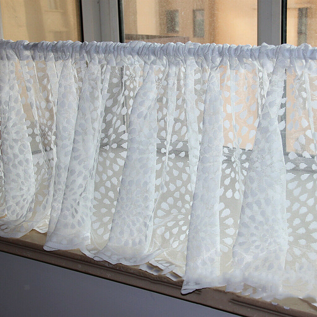 45x150cm Country Hollow Lace Crochet Window Half Curtain Drape Panel Decor#1
