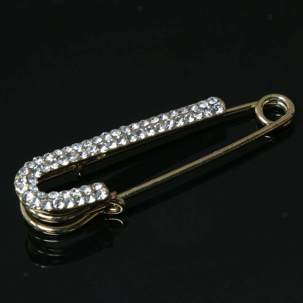 2pcs Crystal Breastpin Rhinestones Broochpin Cardigan Sweater Hat Scarf Pin