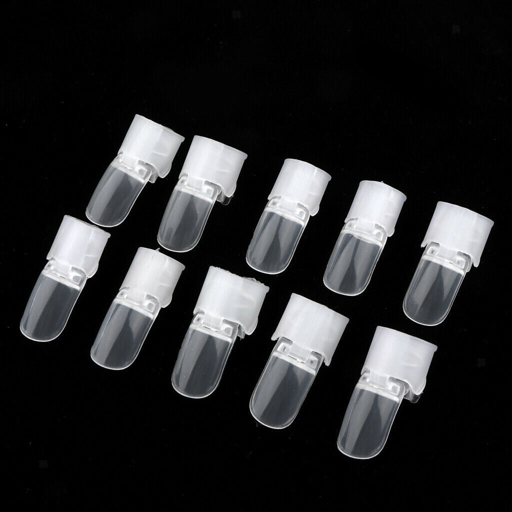 10Pieces Transparent Manicure Finger Nail Tips Cover Polish Shield Protector