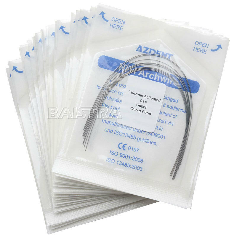 200X Dental Orthodontic Heat Thermal Activated Niti Round Arch Wires 014 Upper