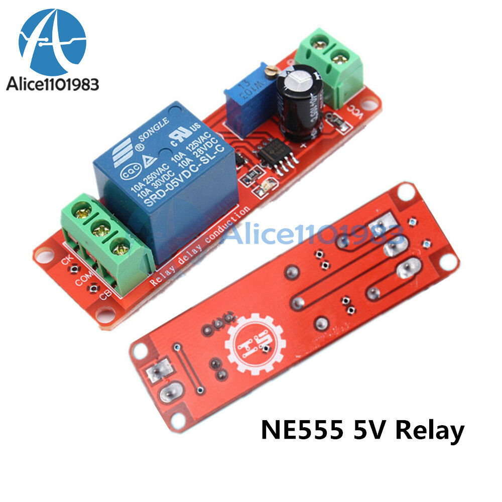 5PCS DC 5V Delay relay shield NE555 Timer Switch Adjustable Module 0 to10 Second