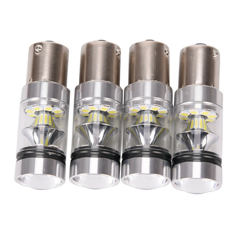 100W 1156 S25 P21W BA15S Aluminum LED Backup Light Car Reverse Bulb Lamp Fx