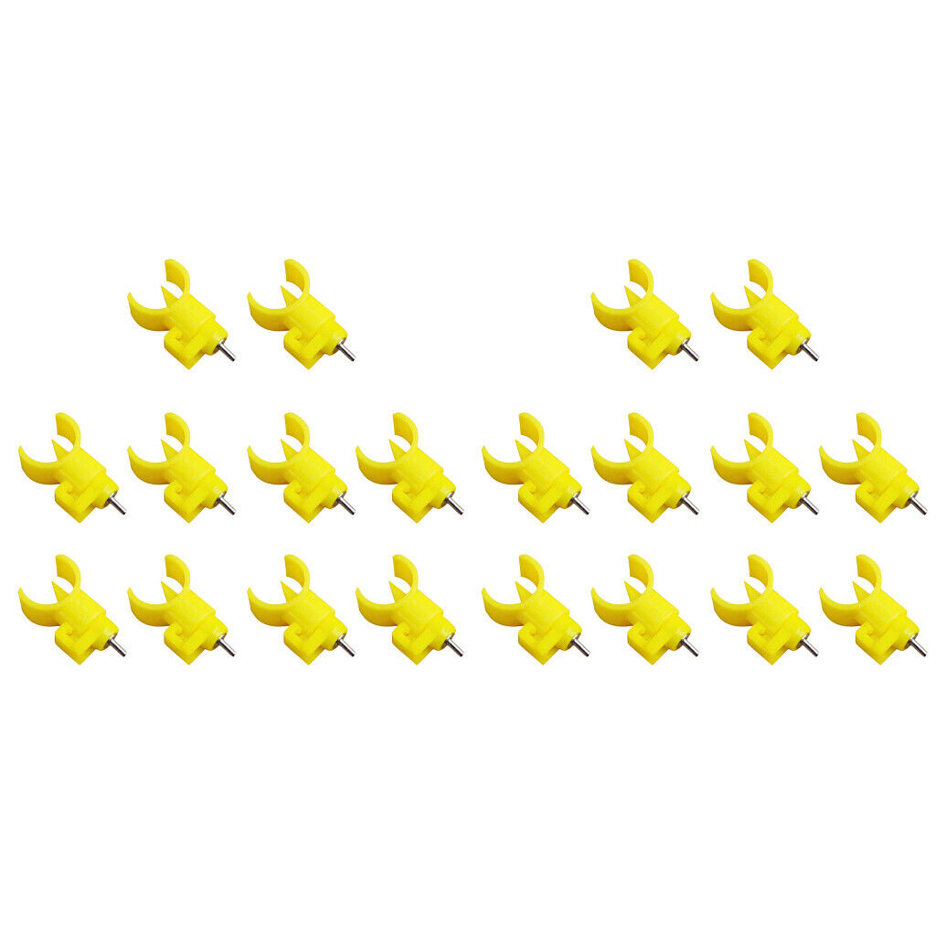 20 Pcs Chicken Water Nipple Cup Waterer Kit Accessories Suitable for Poultry