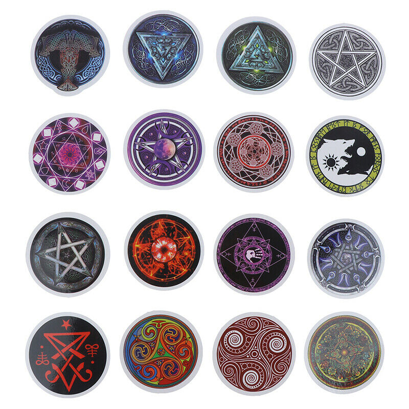 50pc Magic Tatoo Symbols Amulet Stickers For Motorcycle Luggage Skateboard JsBD
