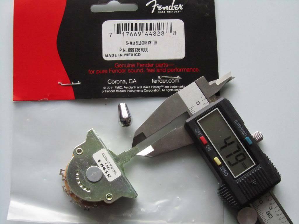 5x Chrome ST Strat Guitar 5 Way Switch Tip Switch Cap fits American Fender Strat