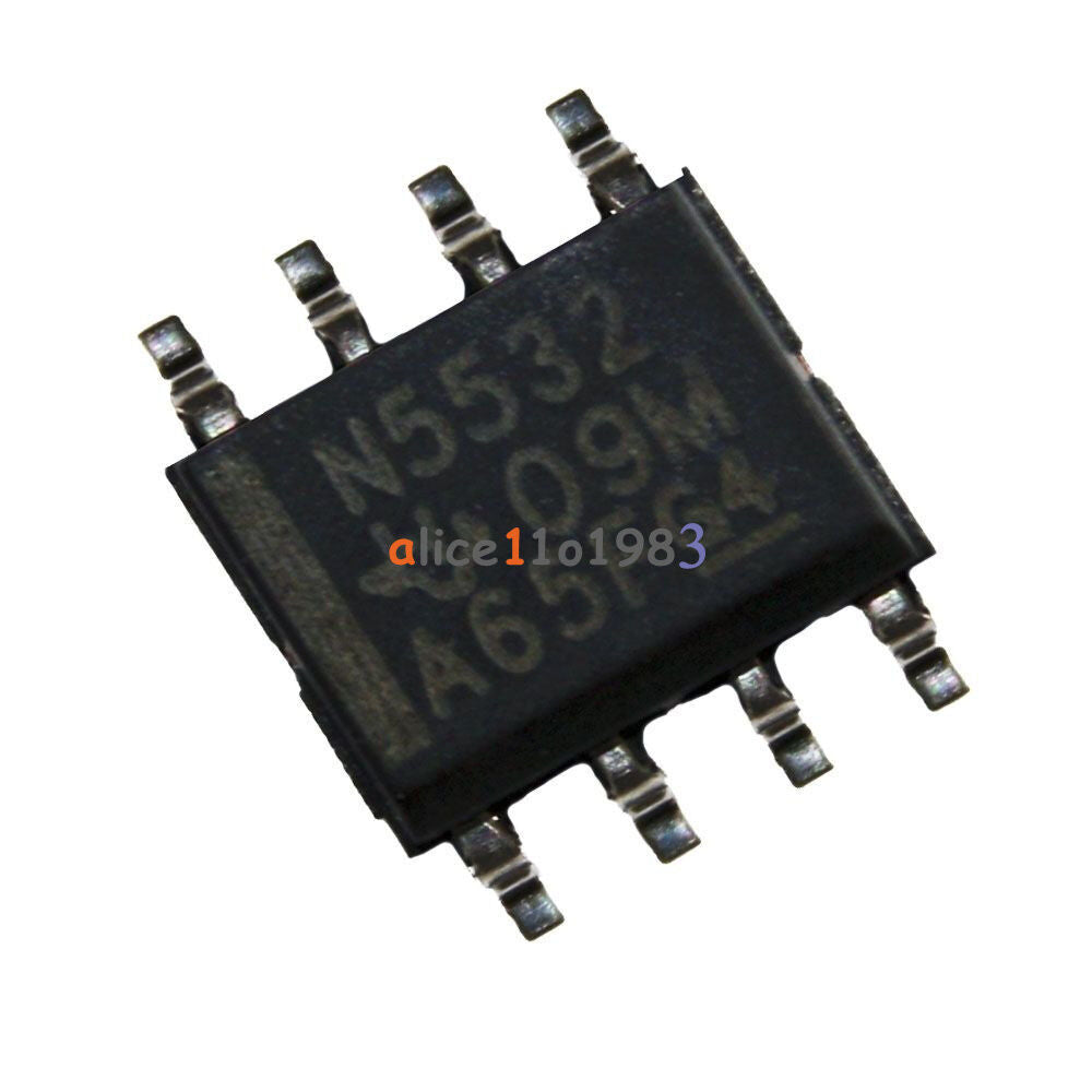 50Pcs NE5532 N5532 SOP-8 SMD Dual Low Noise Op-Amp TI IC TOP