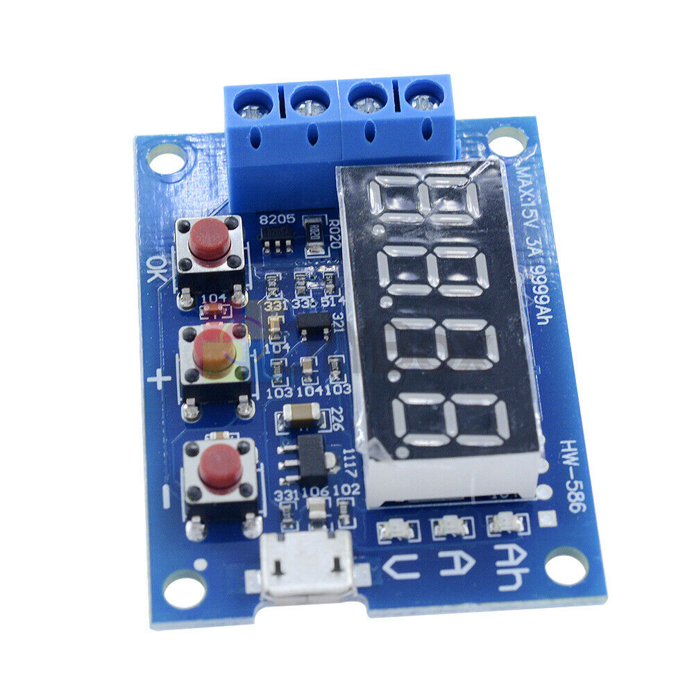 Li-ion Lithium Lead-acid Battery Capacity Meter Discharge Tester Analyzer HW-586
