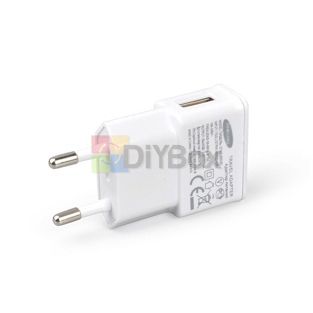 White USB EU Plug 5V 2A Wall Charger 1 Port Charging Travel Power Adapter