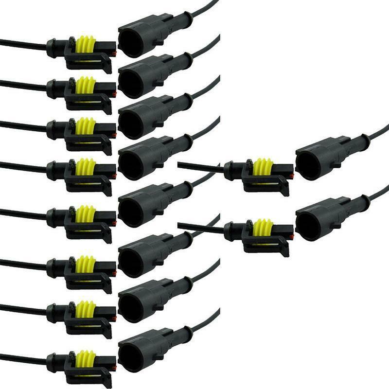 5sets of 1 Pin Way Car Sealed Waterproof Electrical Wire Auto Connector Plug Kit