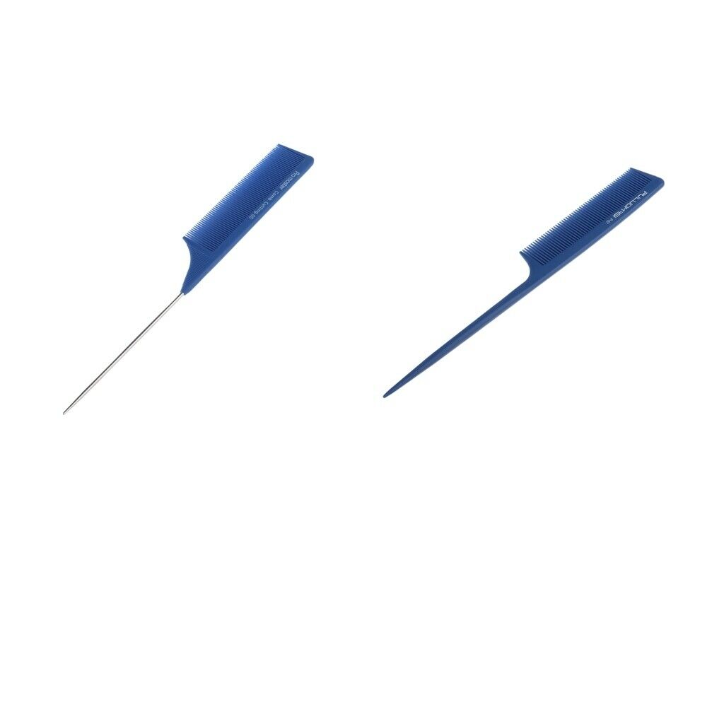 2Pcs Salon Barber Rat Tail Teasing Backcombing Combs Frizz Free Tint Brush
