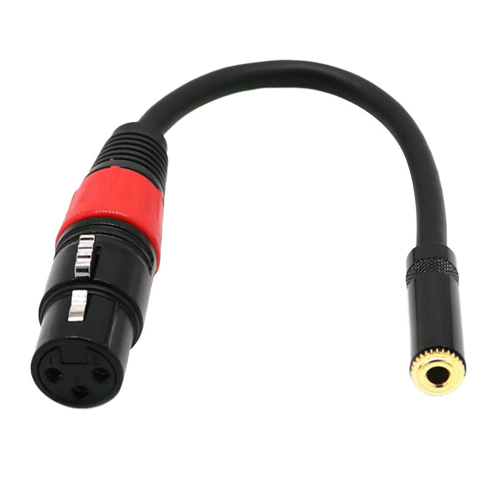 3.5mm Stereo Female to XLR Female Microphone Amplifier Adapter Cable 0.2m