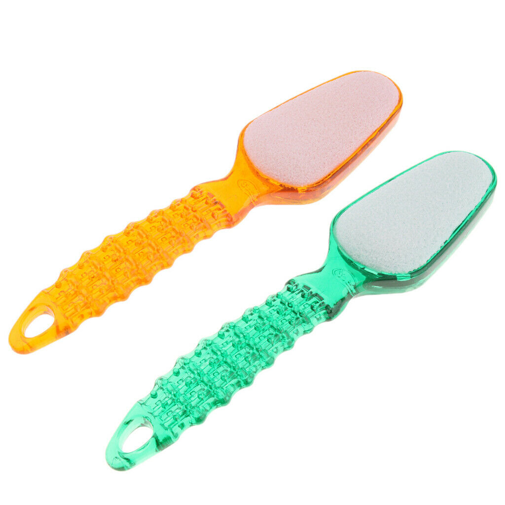 2Pcs Foot Rasp Callus Remover Grinder Tools Foot Scrubber Orange+Green