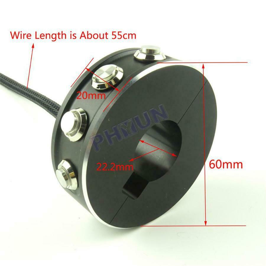 7/8'' Motorcycle Multifunction Handlebar Switches Self-locking & Reset Buttons