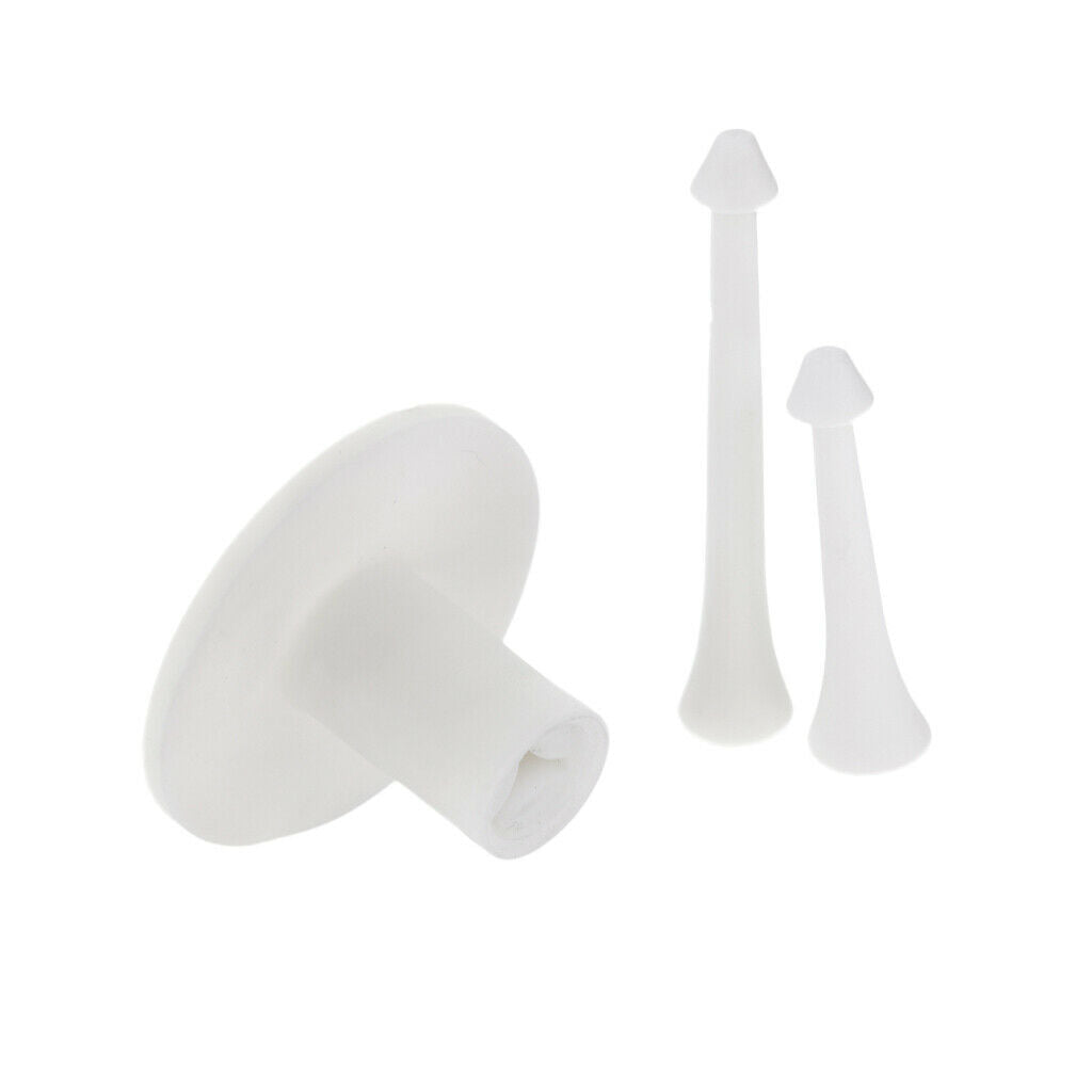 White Rubber Golf Tee Holder Set