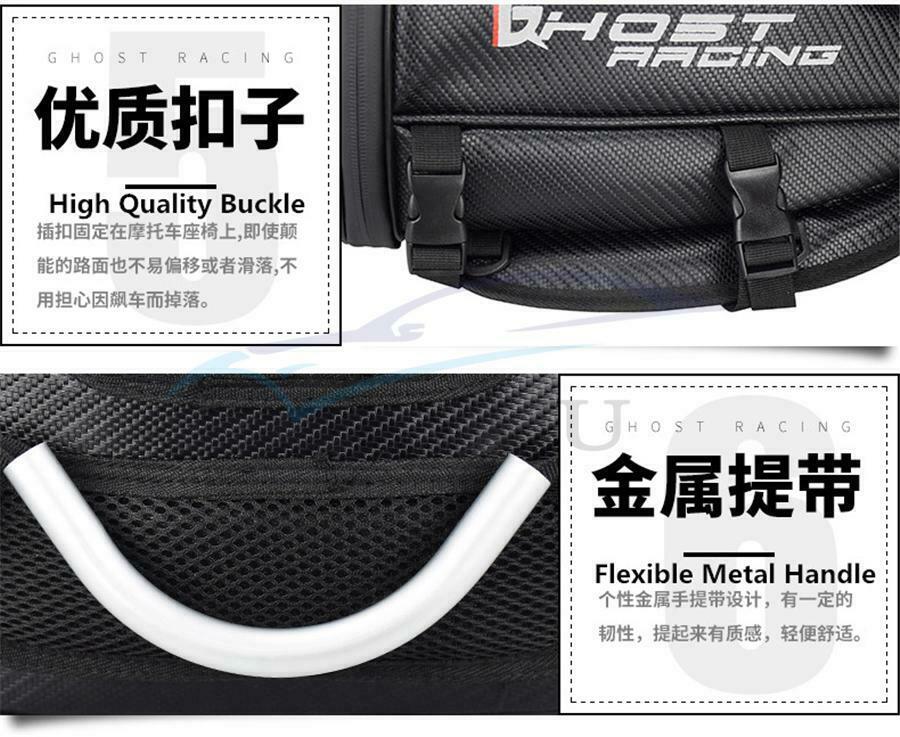 Motorcycle rear seat Tail Bag Motorbike shoulder backpack waterproof Reflective