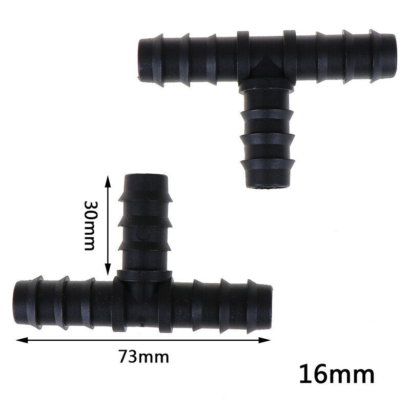 8PCS Garden hose tee water splitter 16mm connector garden irrigation barb.l8