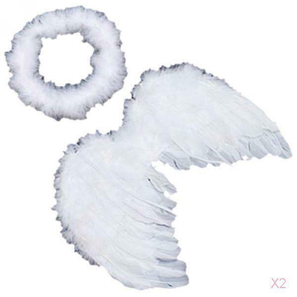 2X Baby Infant Newborn  Angel Wings And Halo Props