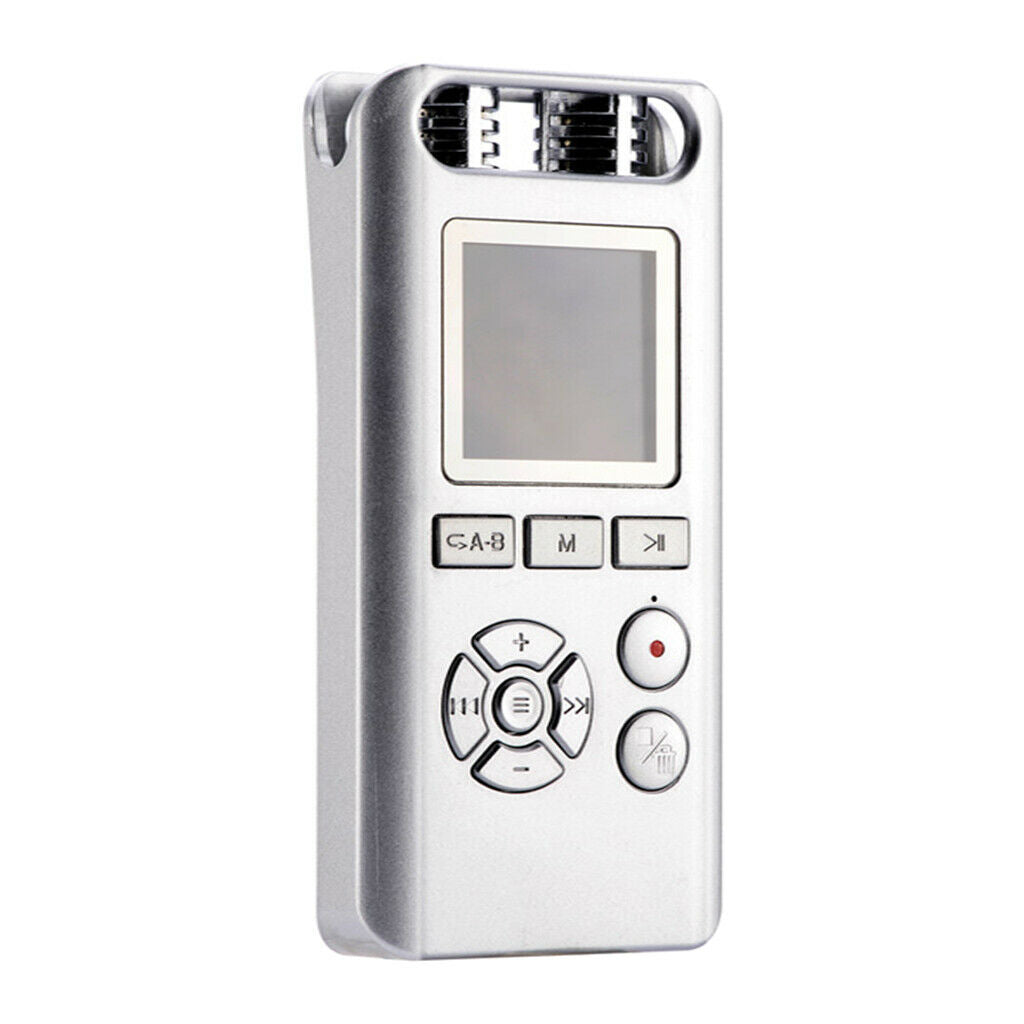 Digital Sound Voice Recorder 8GB Rechargeable Dictaphone MP3 Player Record